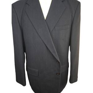 Mens blazer size 46R 46 R regular sport coat dark blue suit jacket 2 button